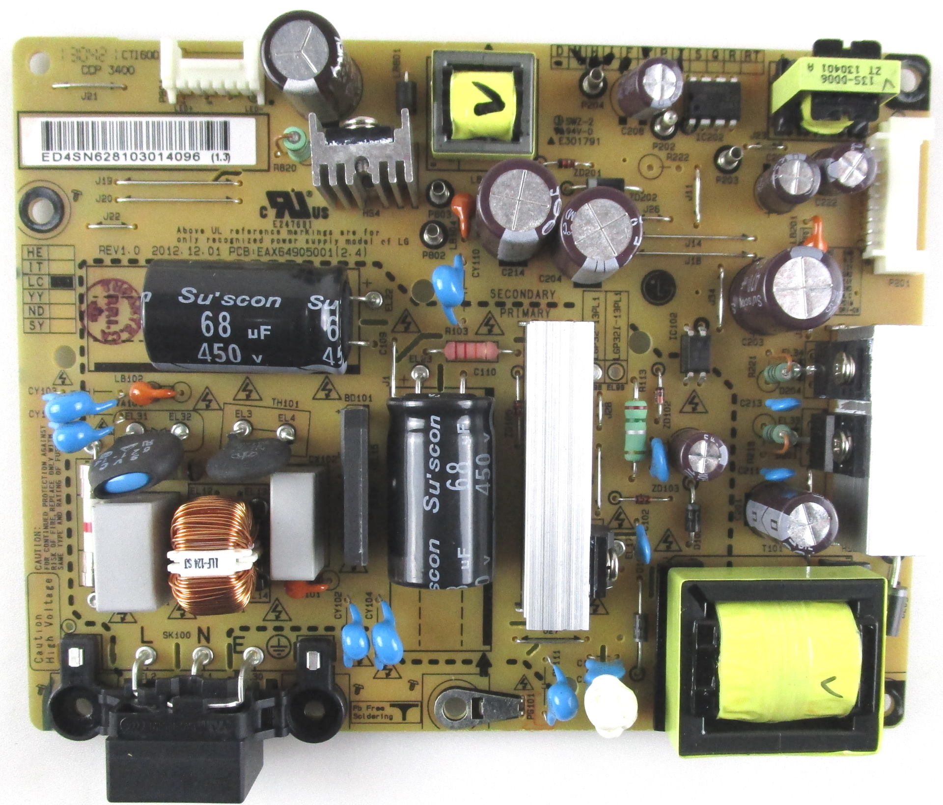 TVParts.ca LG EAY62810301 Power Supply Board