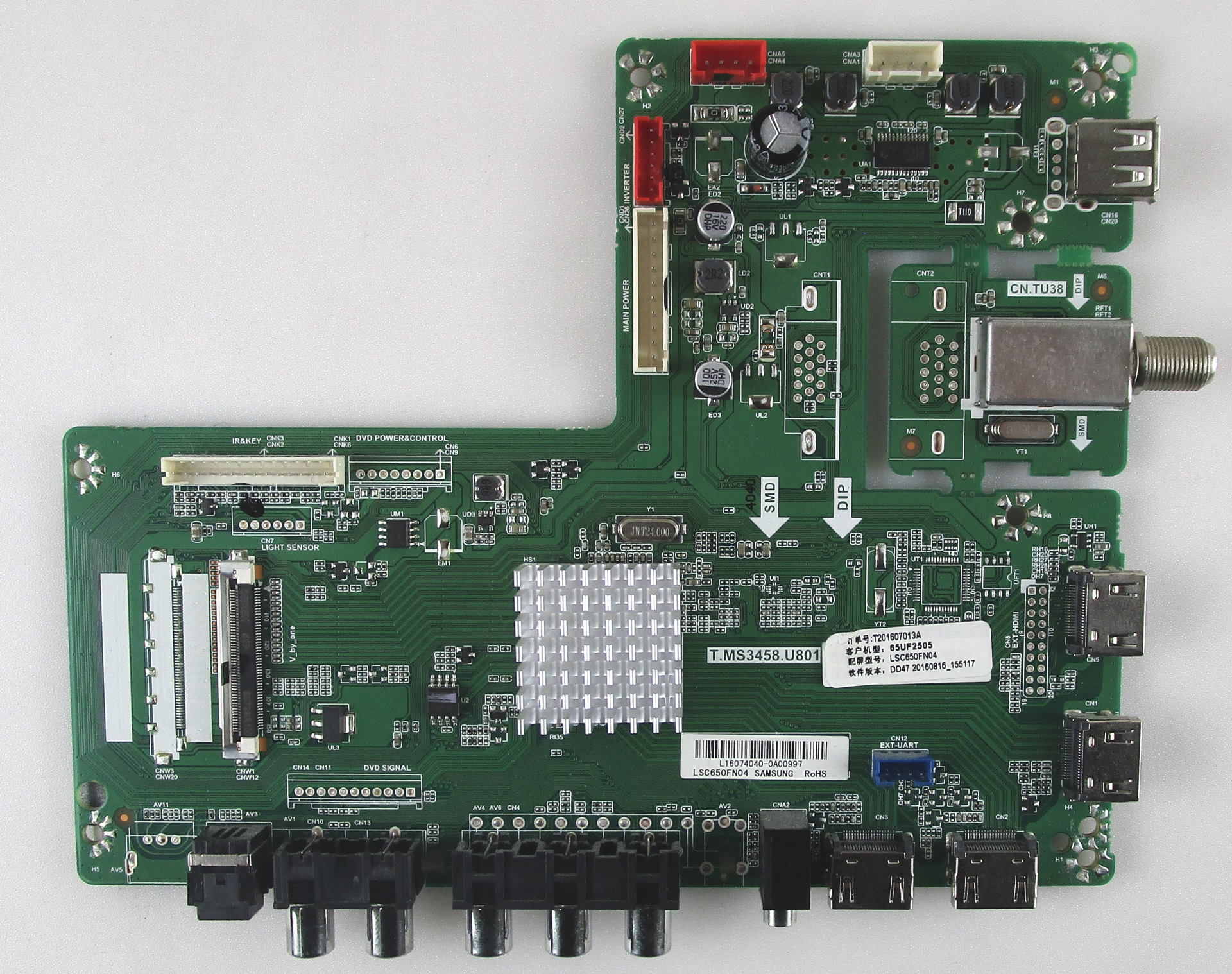 TVParts.ca Haier T.MS3458.U801 Main Board for 65UF2505